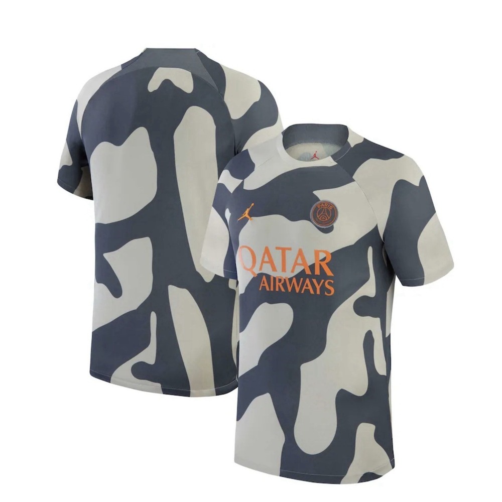 Paris Saint-Germain Jordan Brand 2023/24 Academy Pro Pre-Match Top Gray Size L